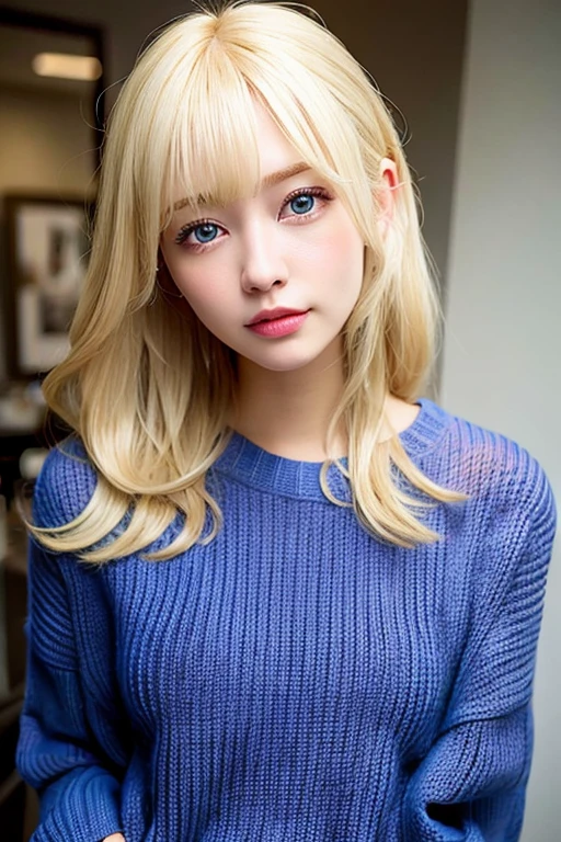 [Stable Diffusion] sweater rambut sedang wanita cantik Karya masterpiece [Realistis]