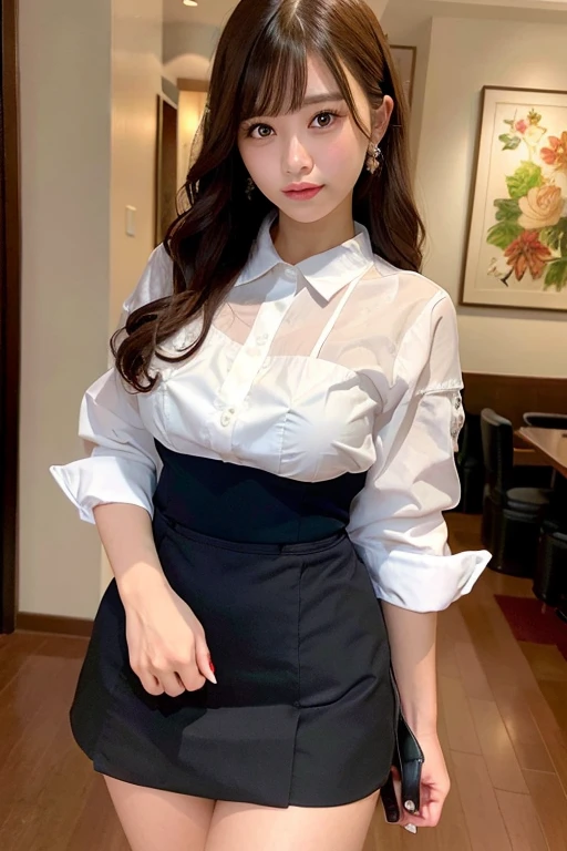 [Stable Diffusion] официантка средние волосы чулки Шедевр [Реалистичный]