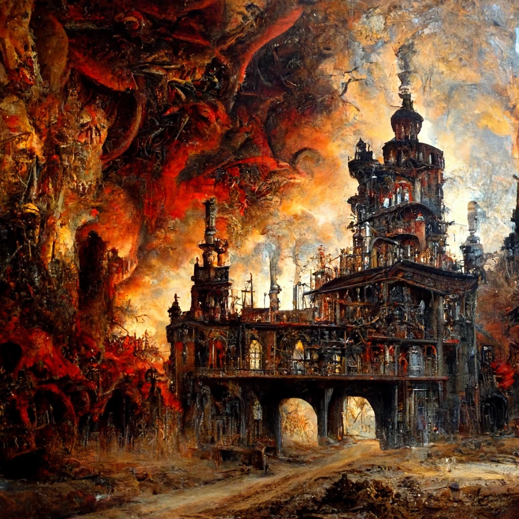 [Midjourney] ruines fantaisie peinture à l'huile [Réaliste]