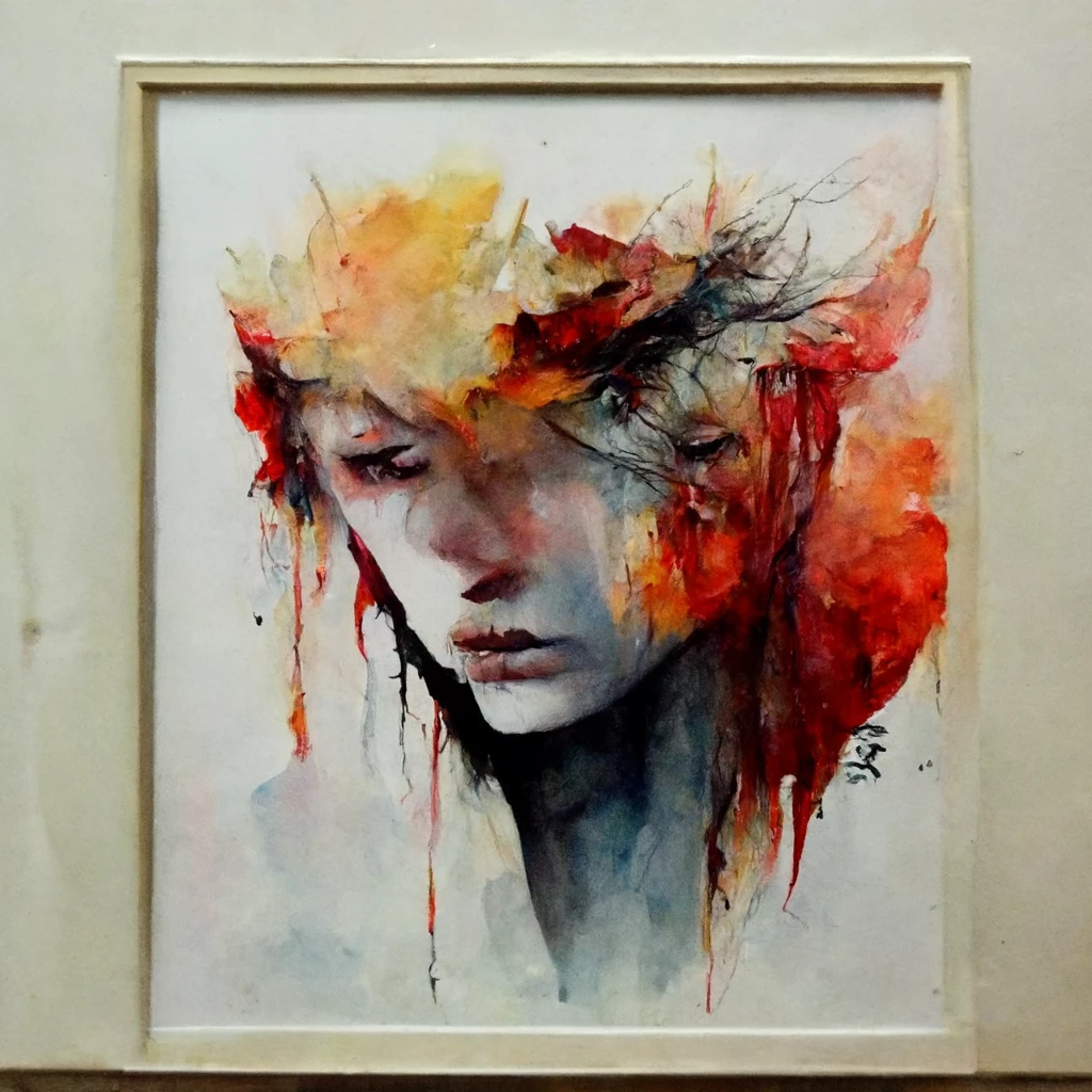 [Midjourney] loco tristeza pintura al óleo abstracte [Realista]