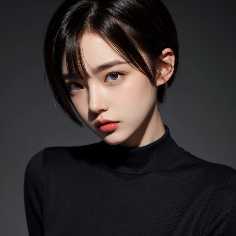 [Stable Diffusion] 소년 같은 매우 짧은 머리 짧은 머리 여자 [현실적]
