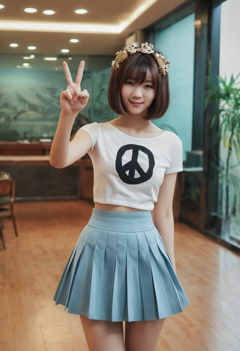 adorno para el cabello Taiwanes interior paz Falda [Realista]