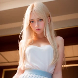 セミロングヘア, ロングヘア, 下から, 傑作, 野原