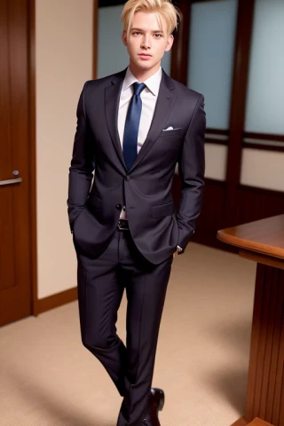 日本人, 背が高い, 筋肉質, 傑作, 褐色肌, 野原, スーツ, ホスト風