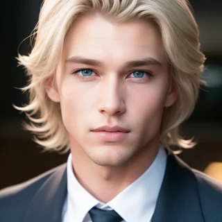 ウェーブヘア, 背が高い, 筋肉質, 傑作, 褐色肌, かっこいい, イケメン, 野原, スーツ