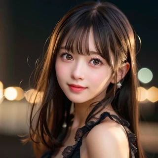 ロングヘア, ストレートヘア, 空, 美少女, 傑作, ドレス, 野原