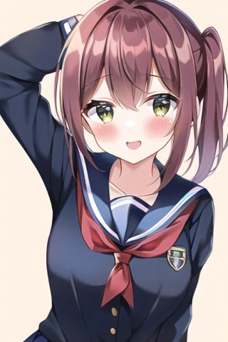 gadis cantik, seragam sekolah