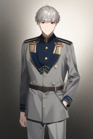 cheveux très courts, cheveux courts, mince, grand, Chef-d'œuvre, homme, uniforme militaire