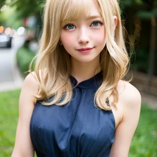 ミディアムヘア, 笑う, 美少女, 傑作, 恥ずかしい, ドレス