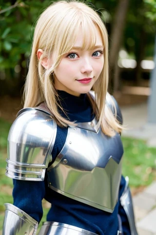 ミディアムヘア, 笑う, 美少女, 傑作, 恥ずかしい, 鎧