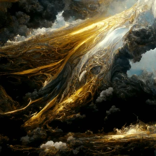 لوحة زيتية, سماء, مجرد