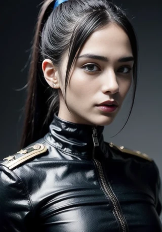 ストレートヘア, ポニーテール, 高画質, 背が高い, 筋肉質, 傑作, 濡れた髪, 鋭い目, 軍服, 廃墟