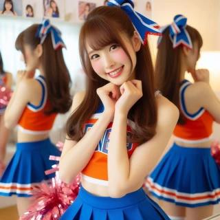 tertawa, gadis cantik, cheerleader