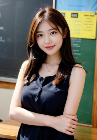 何かしらのポーズ, 女性, 笑う, 教師