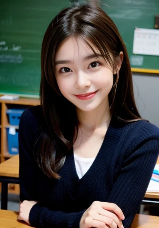 何かしらのポーズ, 女性, 笑う, 教師