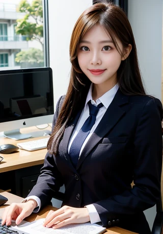 何かしらのポーズ, 笑う, OL