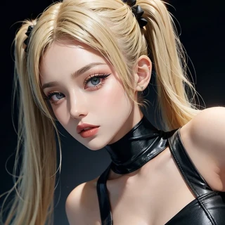 ツインテール, 女性, スモーキーアイメイク