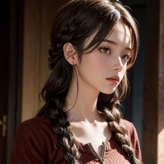 三つ編み, 女性