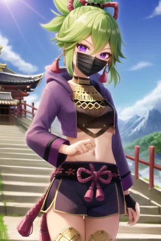 空, こっちを見ている, 上半身, 原神 - 久岐忍, 立っている