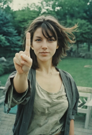 paz, cabello mediano, alta calidad, al aire libre, mujer hermosa, Foto de película analógica, Obra maestra, mirando al espectador, cuerpo completo, Ninja